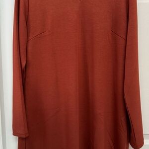 Elegant Long Sleeve Caramel Dress